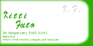kitti futo business card